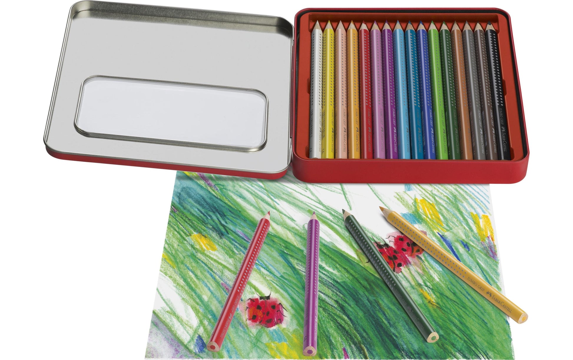 Faber-Castell Aquarellfarbstifte – 16 Farben, im Metalletui, Ø 5,3 mm, dreikantig, FSC