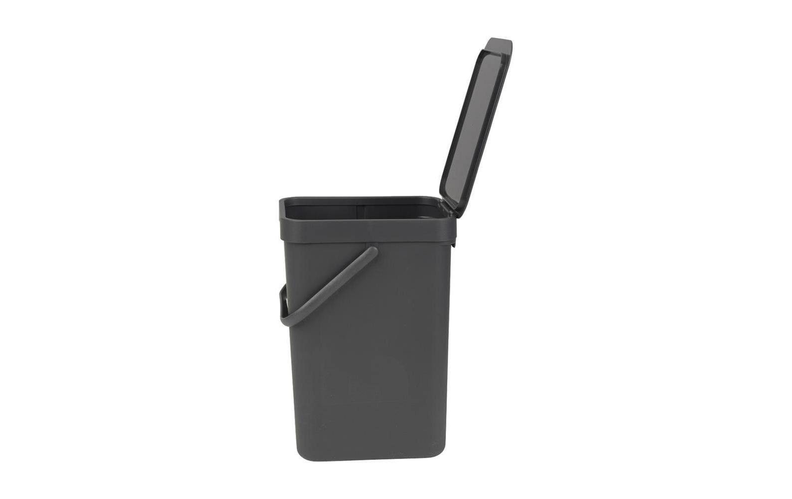 Brabantia Recyclingbox Sort & Go – 12 l – Kunststoff, rechteckig – dunkelgrau