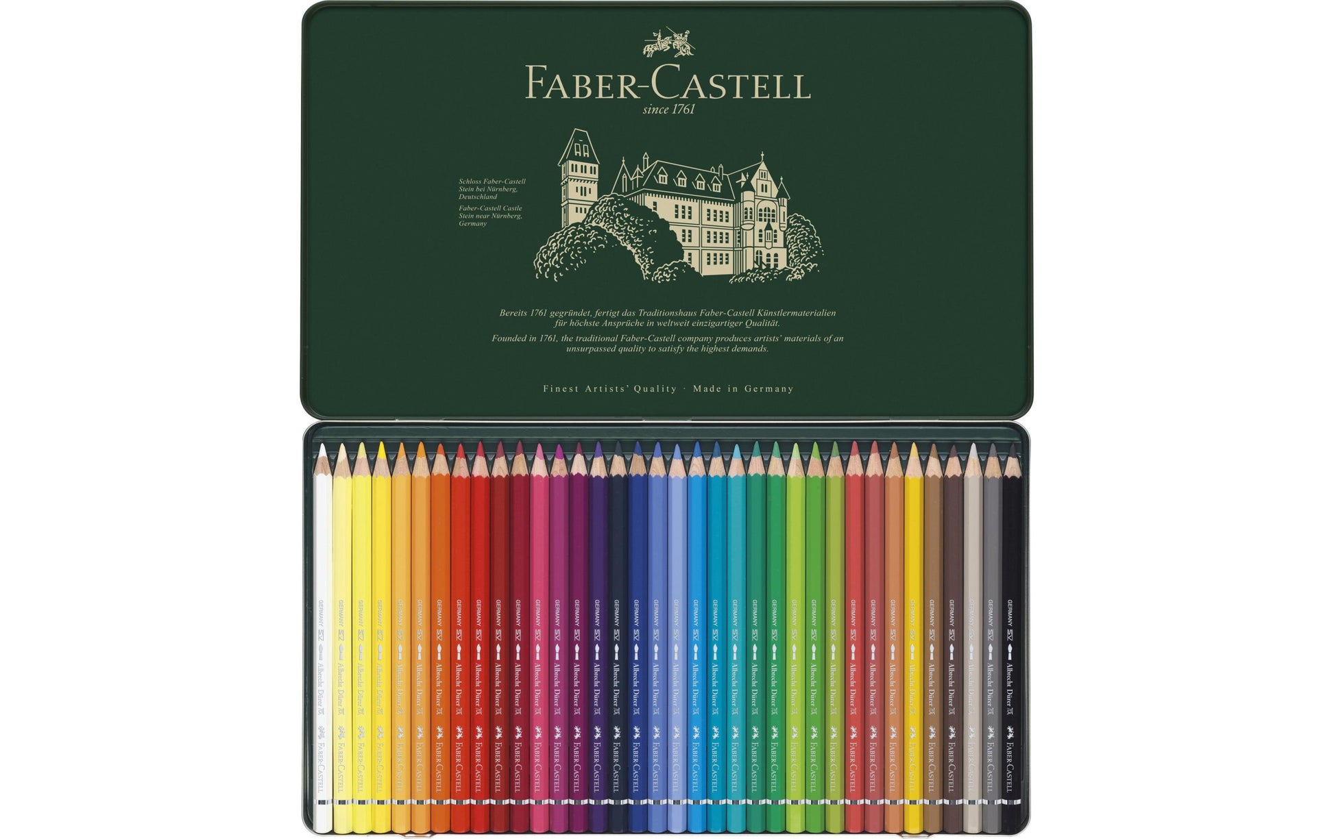 Faber-Castell Albrecht Dürer Aquarellbuntstift Mehrfarbig 36er-Metalletui – bruchfeste Mine, Ø 3,8 mm