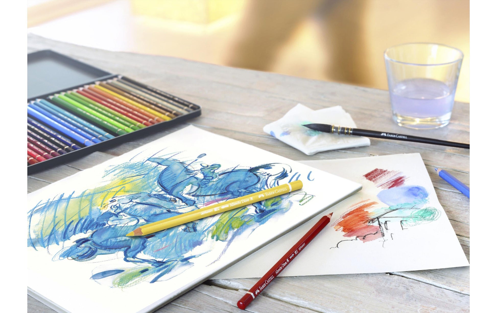 Faber-Castell Albrecht Dürer Aquarellbuntstift Mehrfarbig 36er-Metalletui – bruchfeste Mine, Ø 3,8 mm