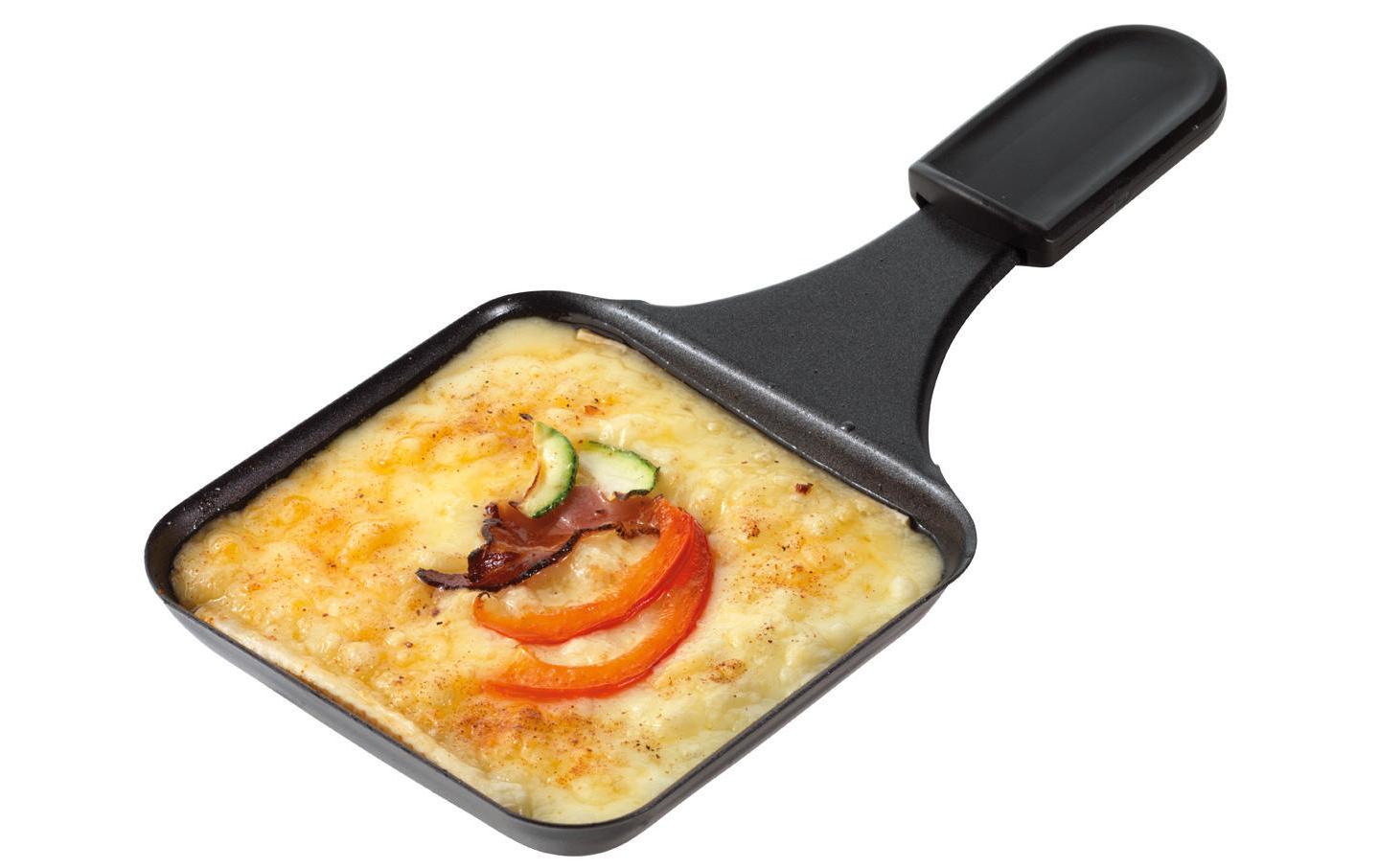 Stöckli Pfännchen-Set – 9 × 9 × 1,4 cm, Anthrazit, 2 Stk. – für CHEESEmax 2/4/6