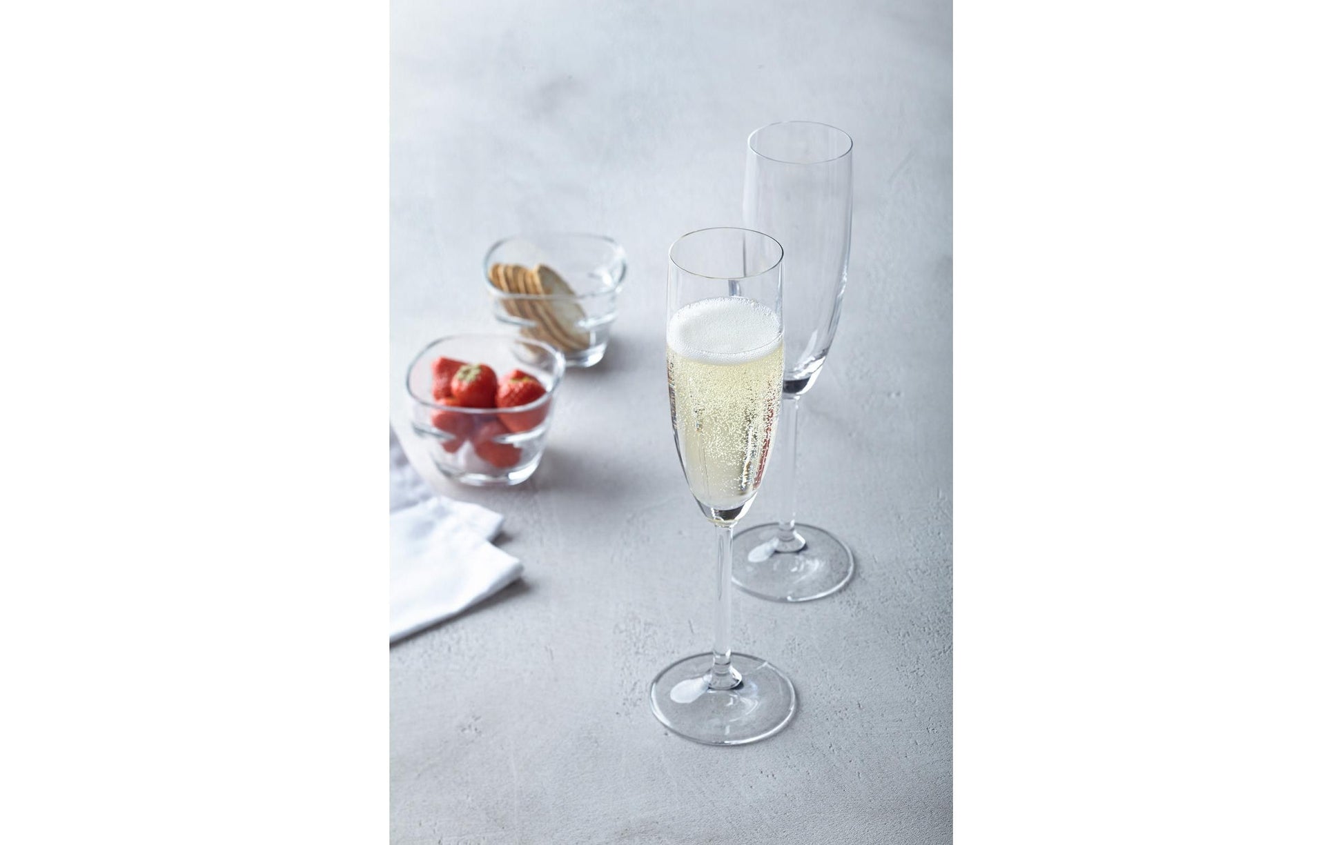 LEONARDO Daily Sektglas – 0,20 l, Kristallglas, transparent, spülmaschinenfest, 6 Stück