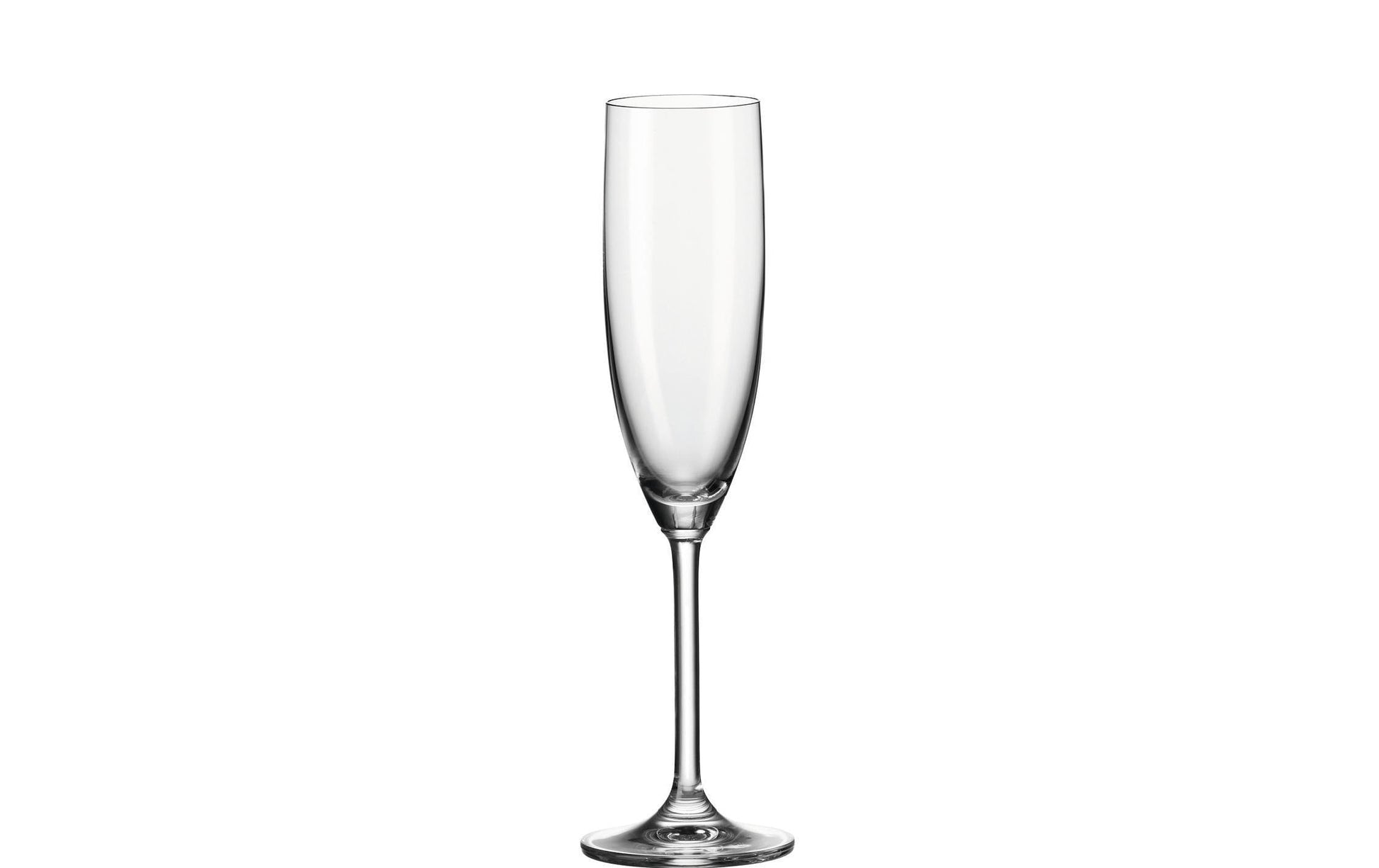 LEONARDO Daily Sektglas – 0,20 l, Kristallglas, transparent, spülmaschinenfest, 6 Stück