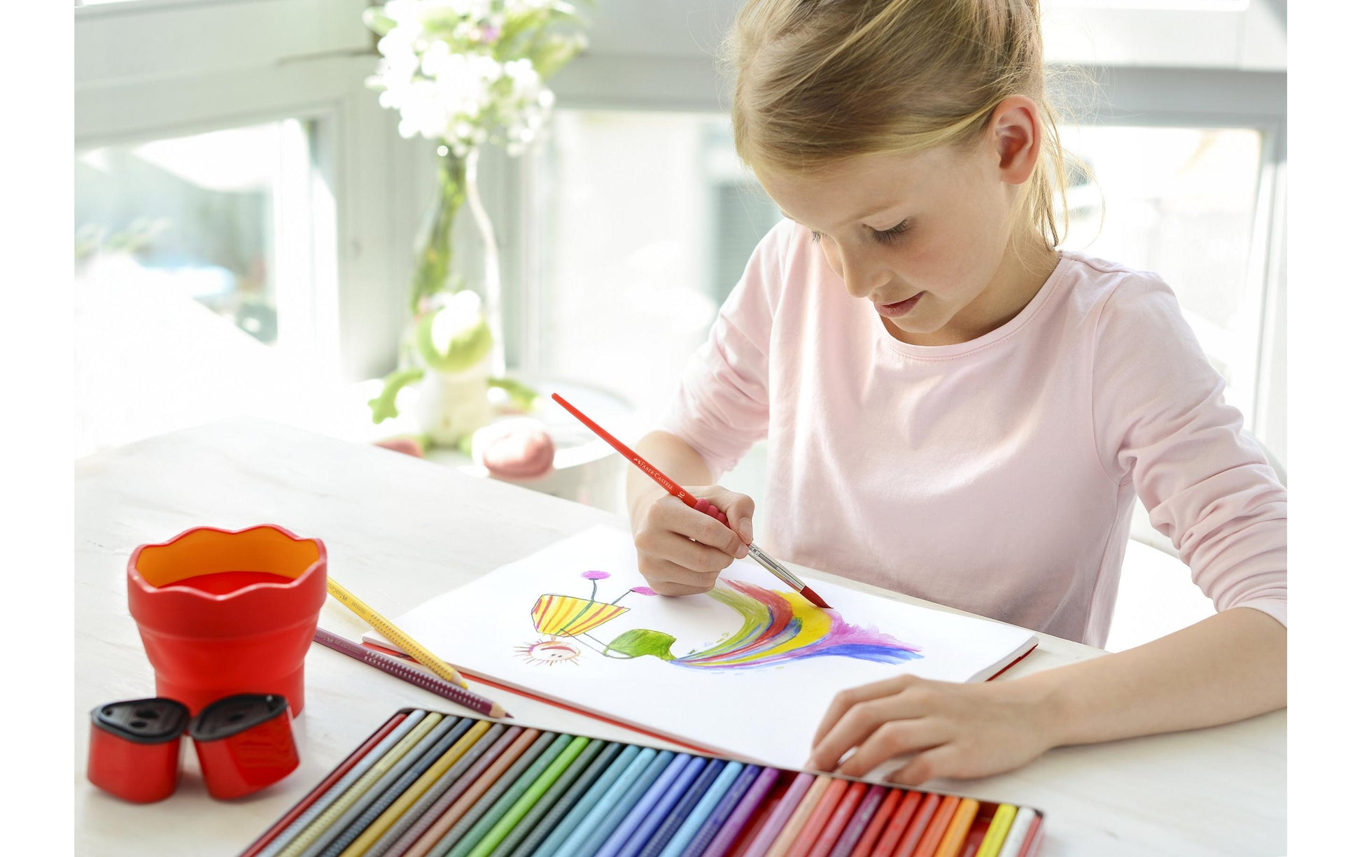 Faber-Castell Aquarellfarbstifte – 36 Farben, im Metalletui, Ø 3 mm, dreikantig, FSC