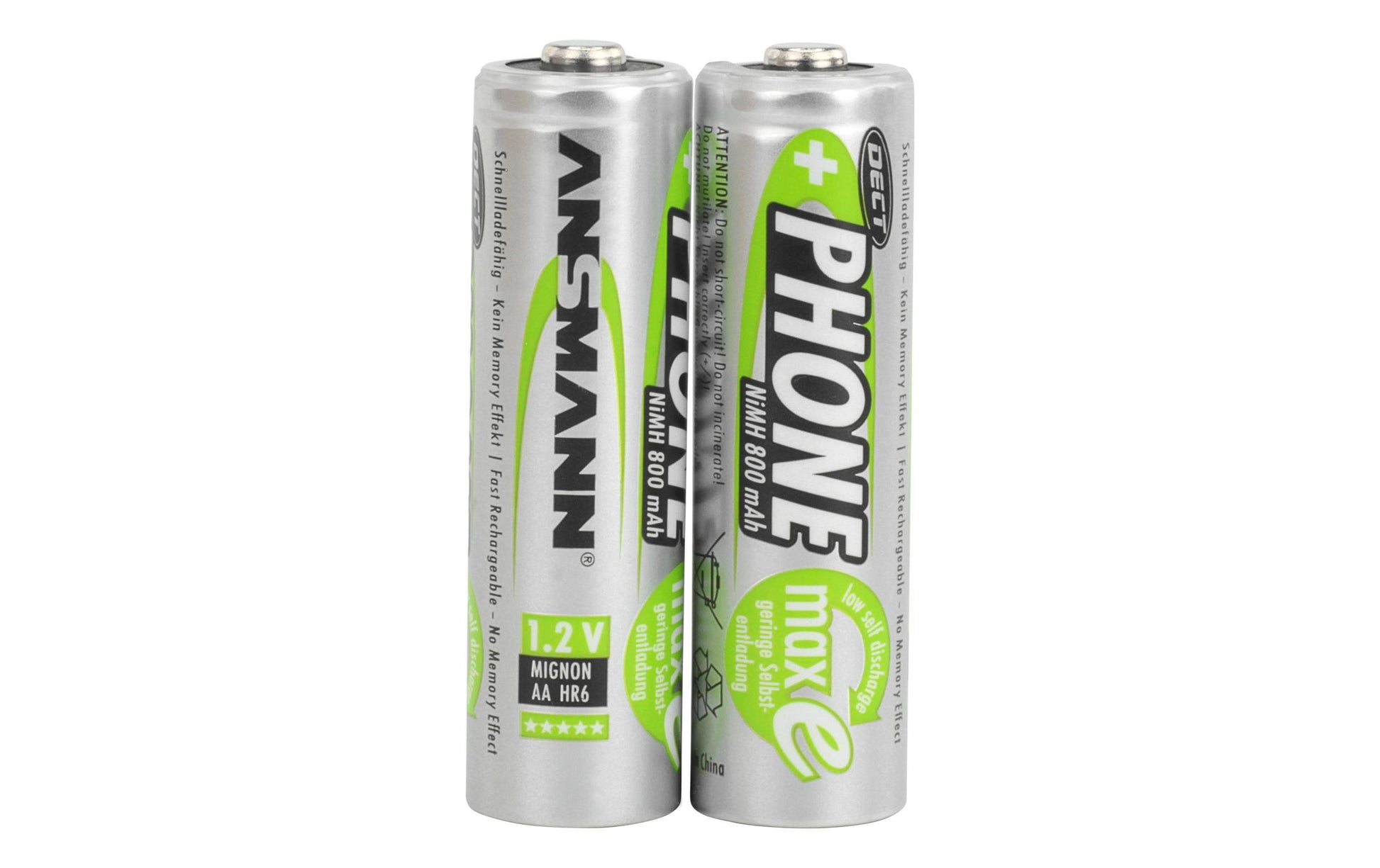 Ansmann AA Akkus, NiMH, 800 mAh, 1,2 V – 2 Stk.