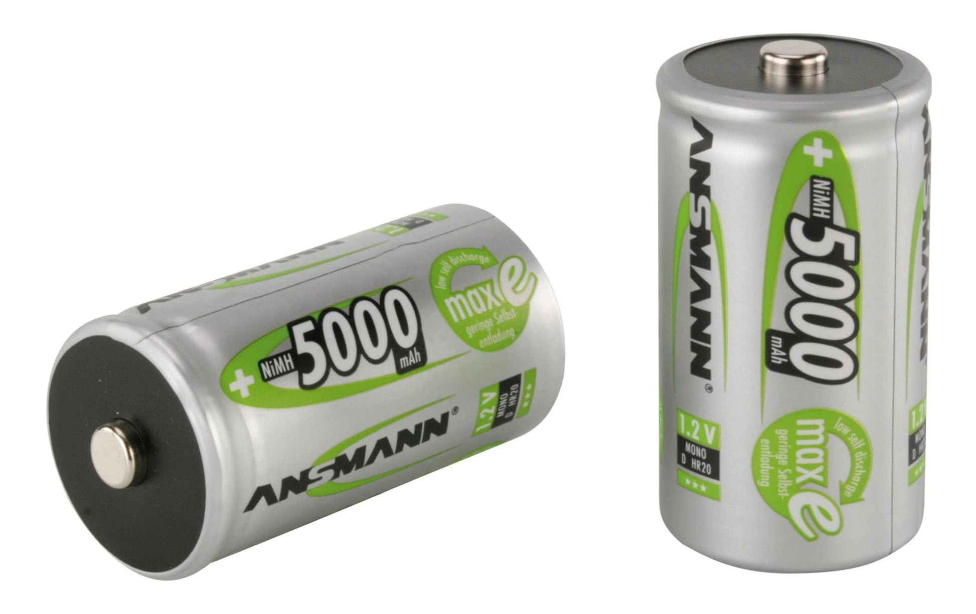 Ansmann D Batterien – NiMH, 5000 mAh, 1,2 V – 2 Stk.