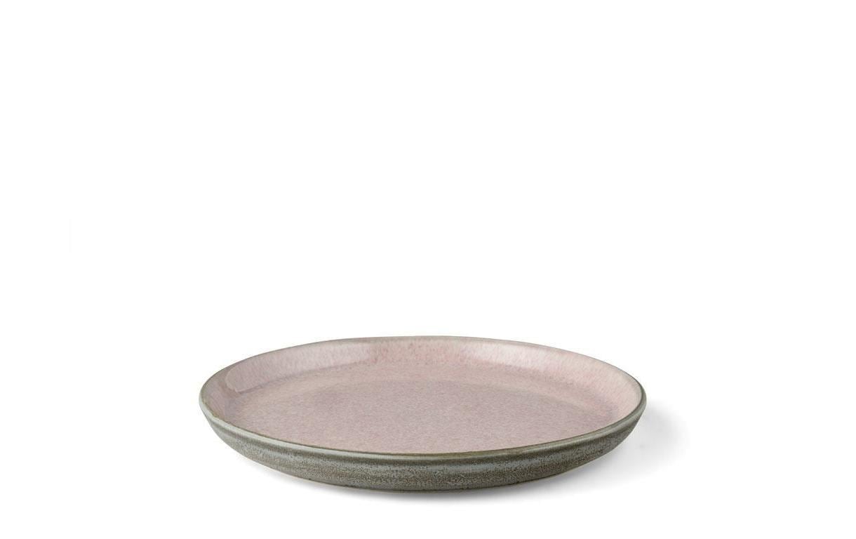 BITZ Speiseteller – 6er Set, Ø 21 cm, Steinzeug, Grau/Rosa, spülmaschinenfest, mikrowellengeeignet