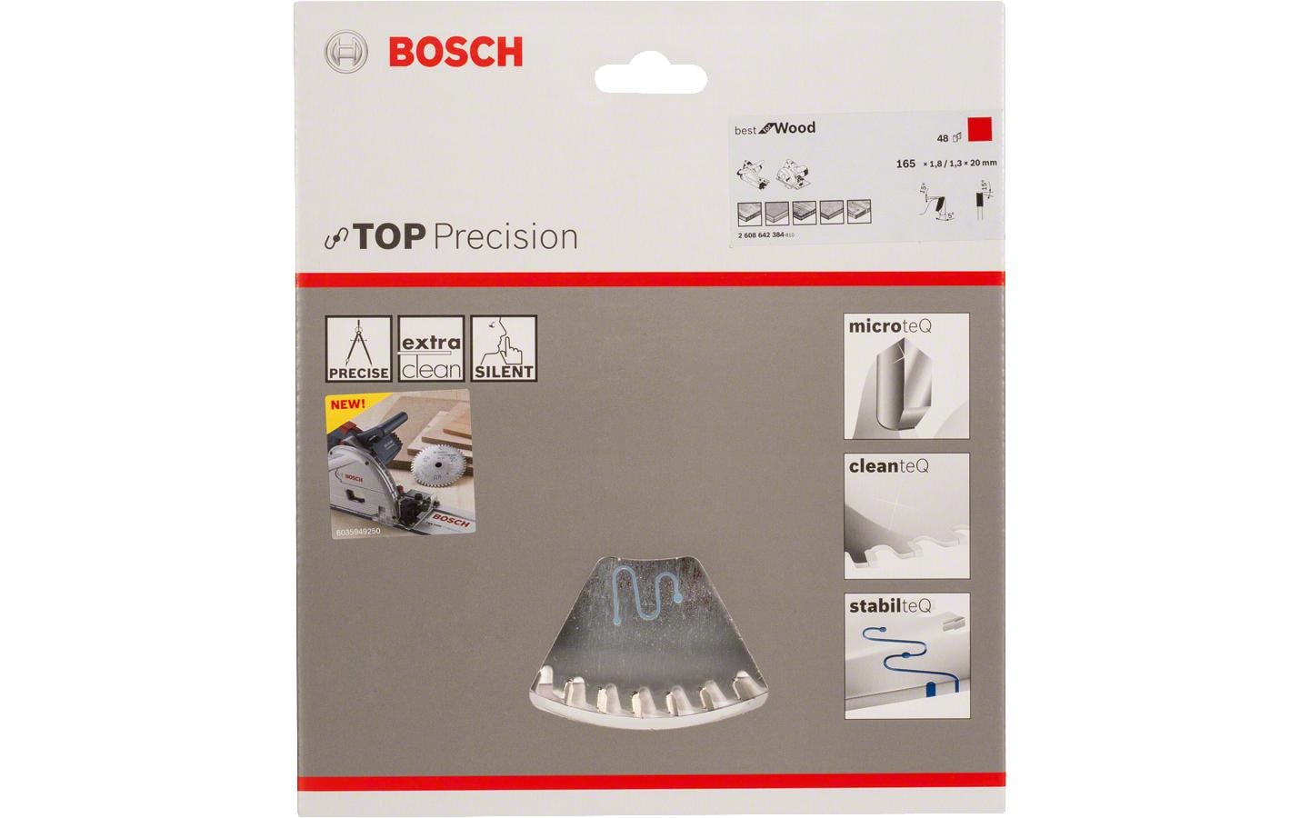 Bosch Kreissägeblatt, Top Precision Wood, 2 608 642 384, 165 mm × 20 mm
