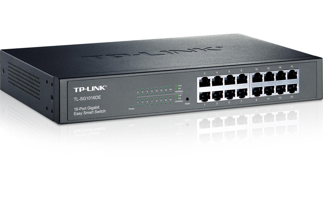 TP-Link TL-SG1016DE – Managed Switch – 16×GbE, L2, 19" Rack