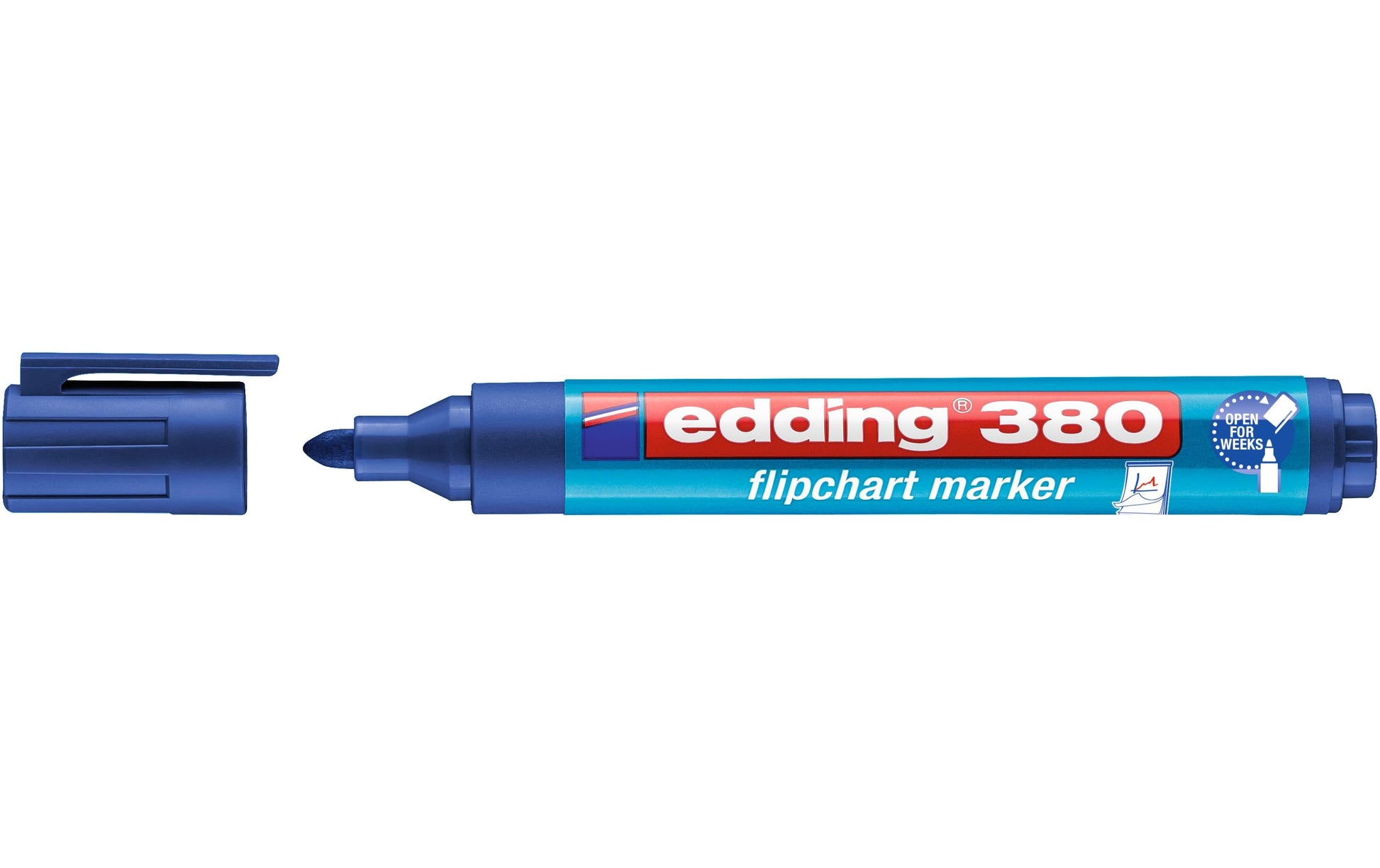 Edding 380 Flipchart Filzstifte – Rundspitze, 1,5–3 mm, 4 Farben, nachfüllbar