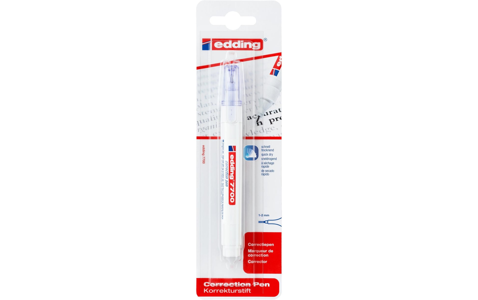 Edding Korrekturstift 7700 – weiss – rund – 8 ml