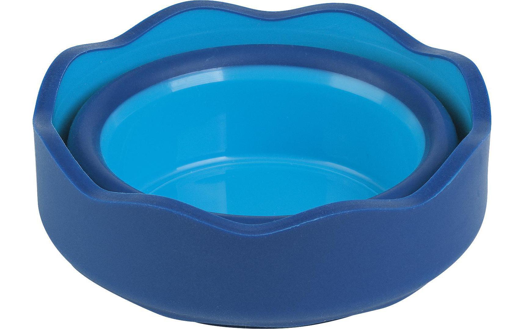 Faber-Castell Wasserbecher Clic & Go – blau – 98 × 130 × 38 mm