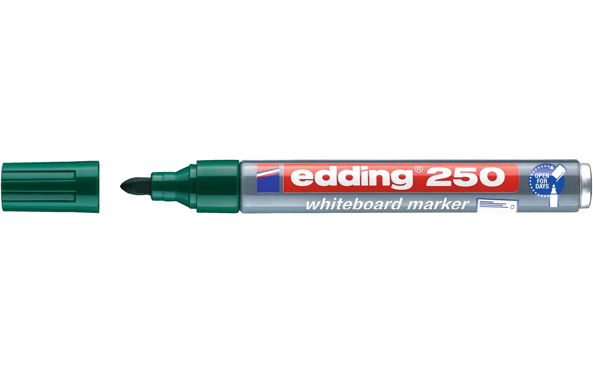 Edding Whiteboard-Marker 250 – Rundspitze 1,5-3 mm – Sortiert – 4er-Set – Trocken abwischbar