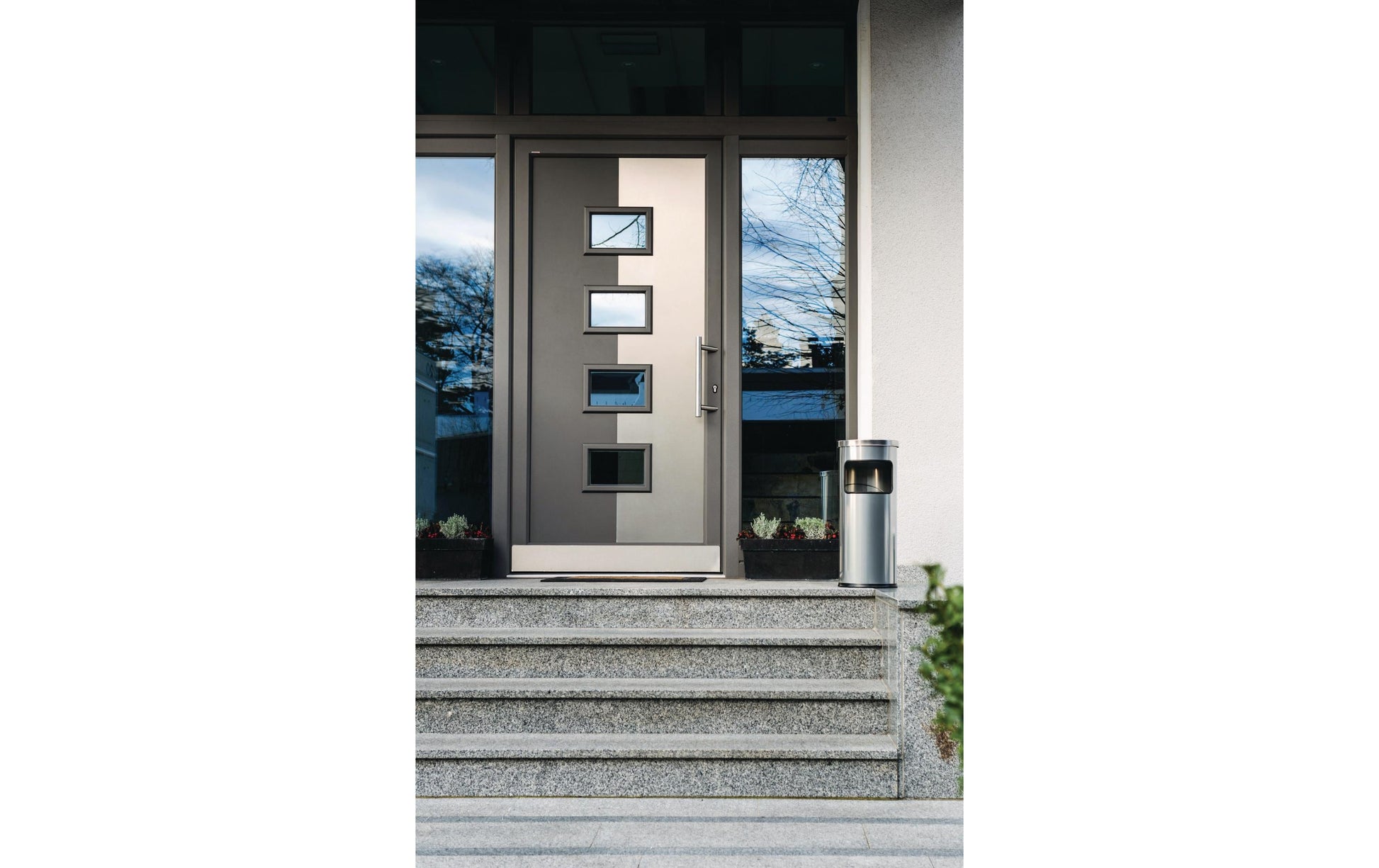 Durable Standascher – 2 + 17 l – Metall, silber metallic – Löschkopf, selbstlöschend – Ø 250 × H 630 mm