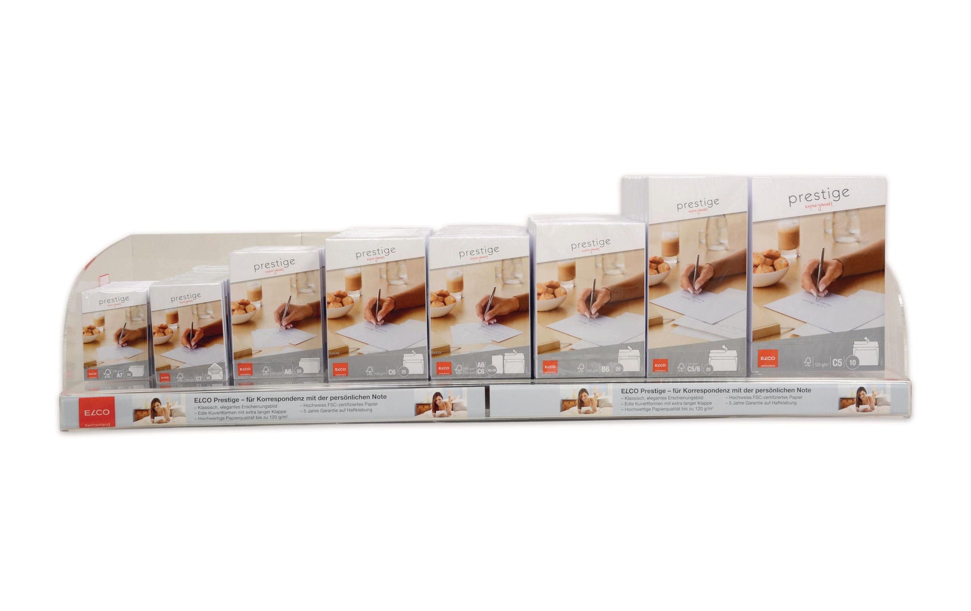 Elco Couvert C5, ohne Fenster, Haftklebung, weiss, 120 g/m² – 10 Stk.