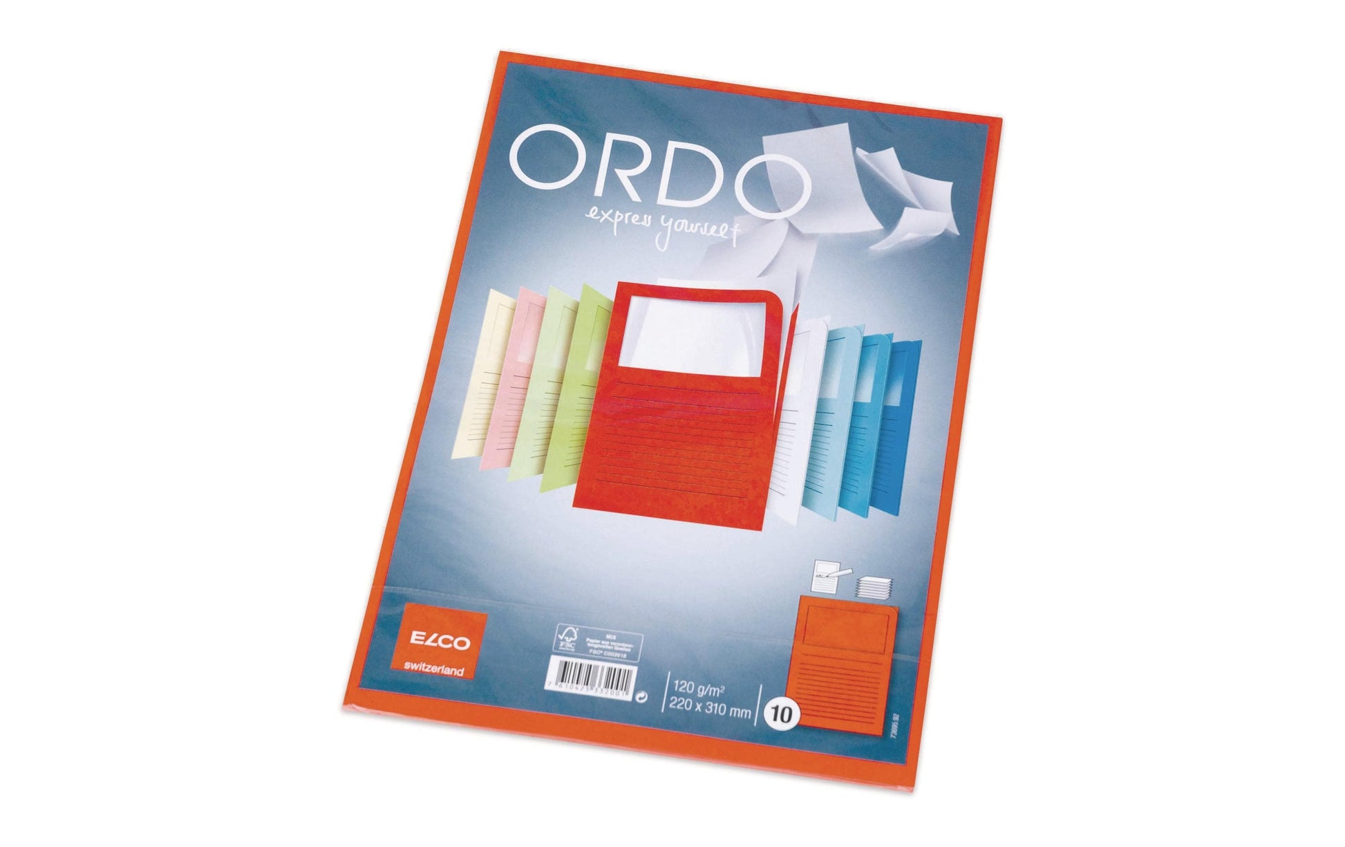 Elco Ordo Classico Sichtmappe A4 – Intensivrot, Papier, 10er-Pack