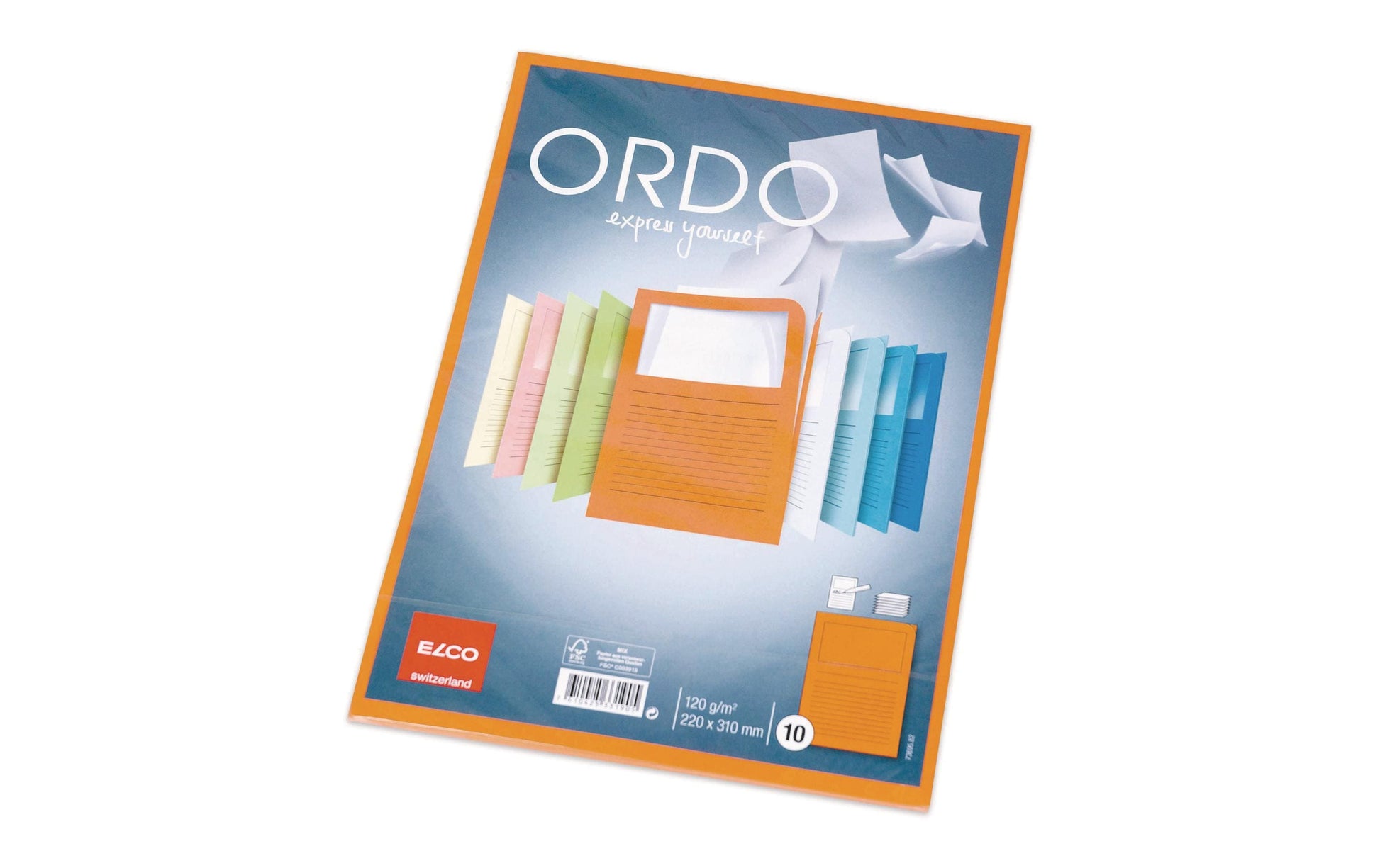 Elco Ordo Classico Sichtmappe A4 – Orange, Papier, 10er-Pack