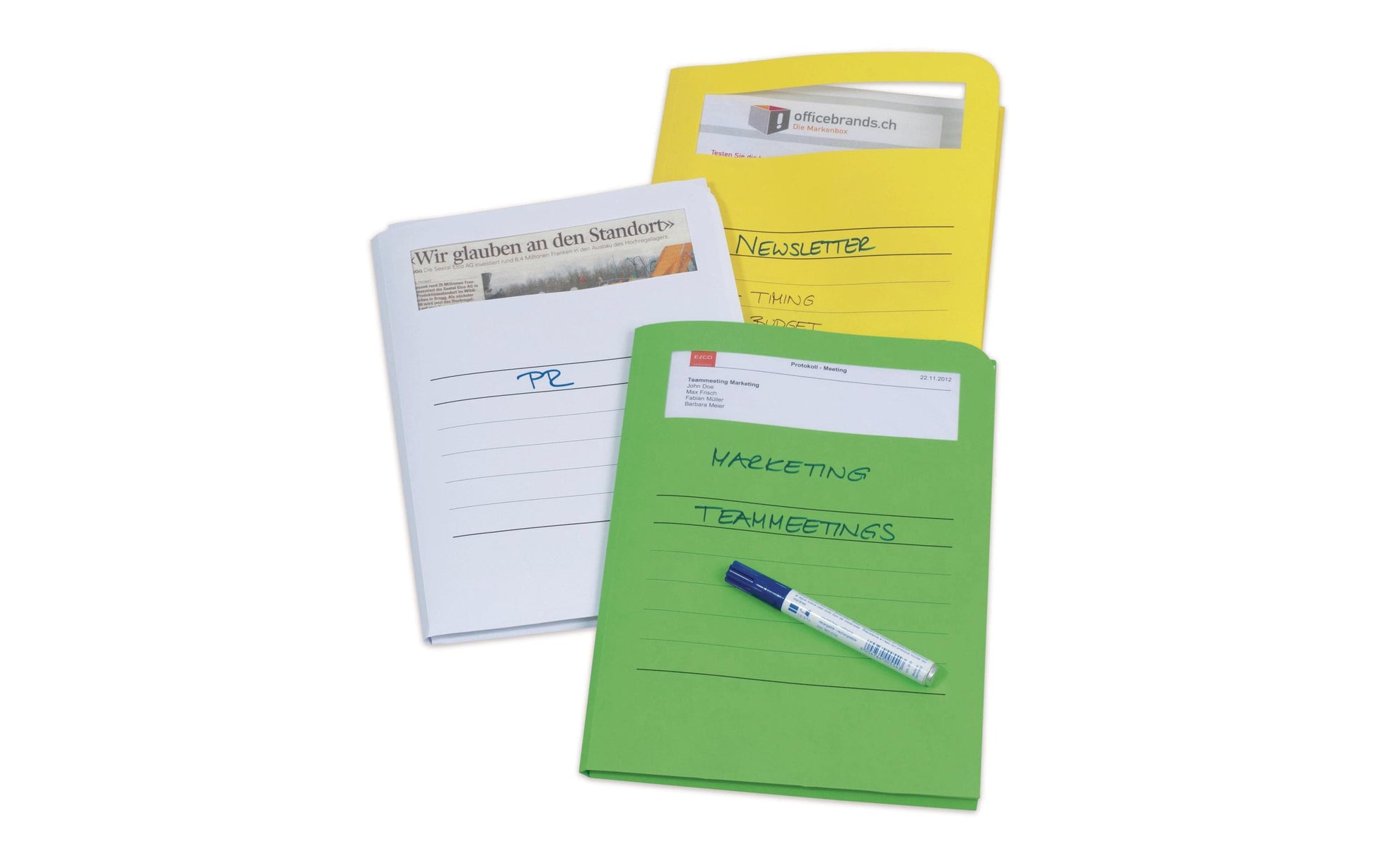 Elco Sichtmappe A4 – Papier, farbig sortiert, 10er-Pack