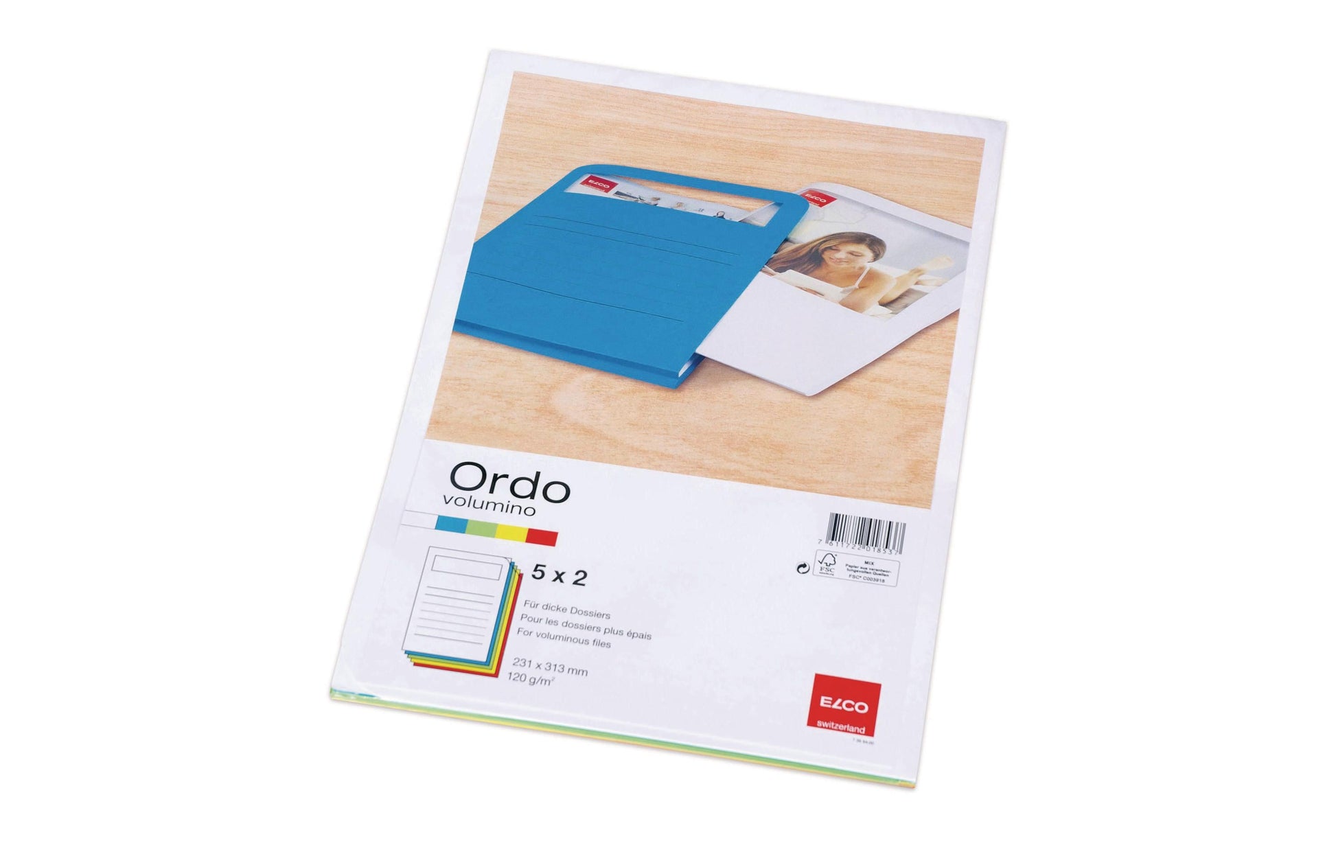 Elco Sichtmappe A4 – Papier, farbig sortiert, 10er-Pack