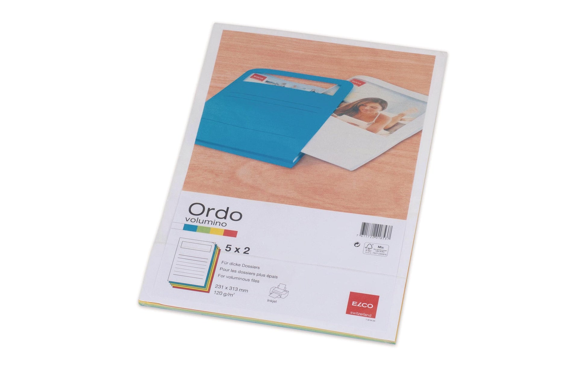 Elco Sichtmappe A4 – Papier, farbig sortiert, 10er-Pack
