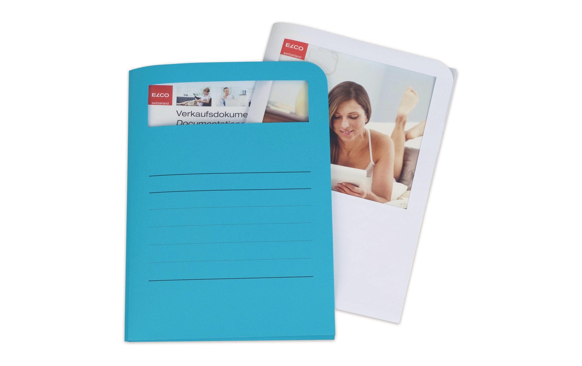 Elco Sichtmappe A4 – Papier, farbig sortiert, 10er-Pack