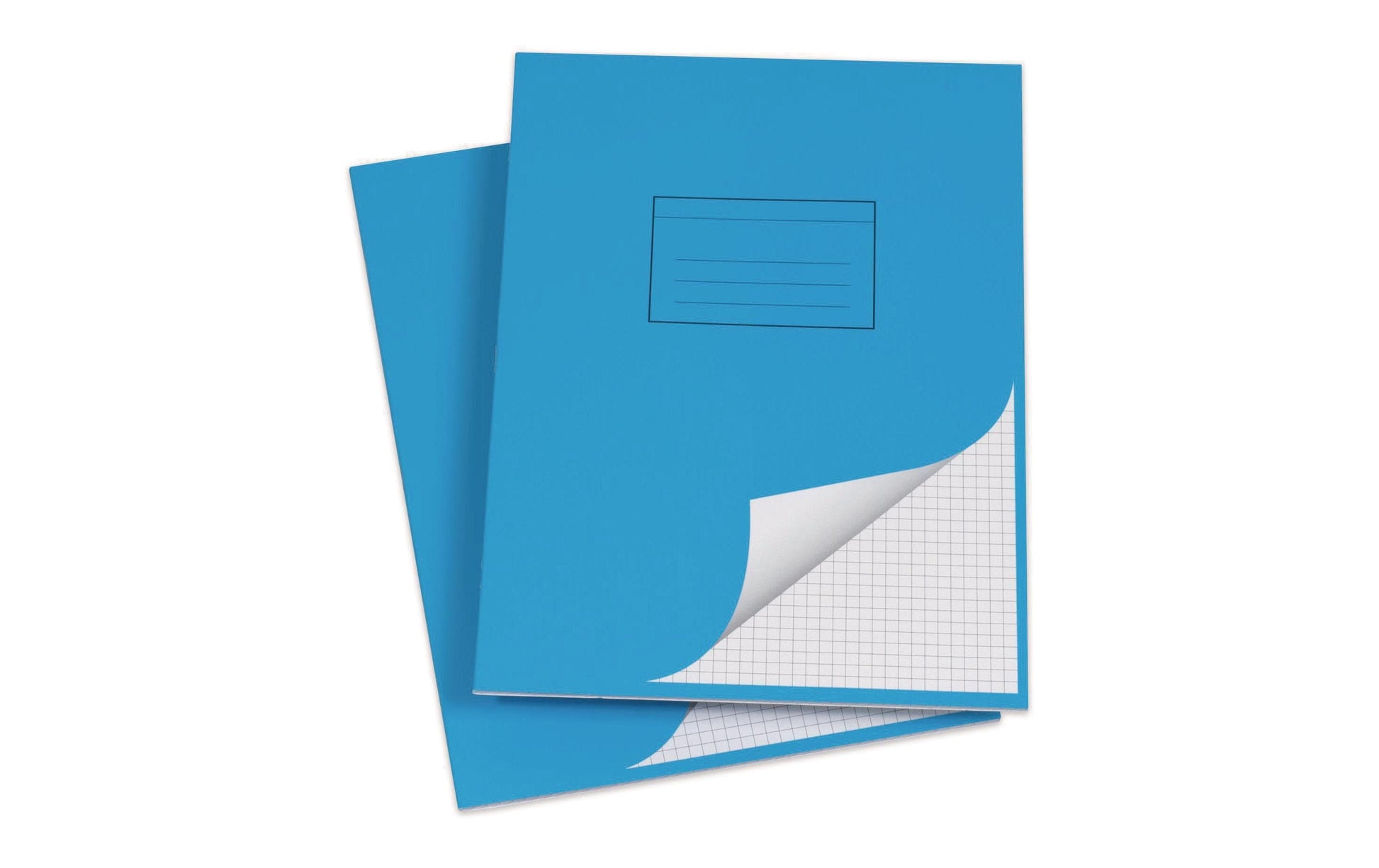 Elco Schulheft – 175 × 220 mm – kariert – 24 Blatt – abgerundete Ecken, aufgedrucktes Schild, blau, 10 Stück
