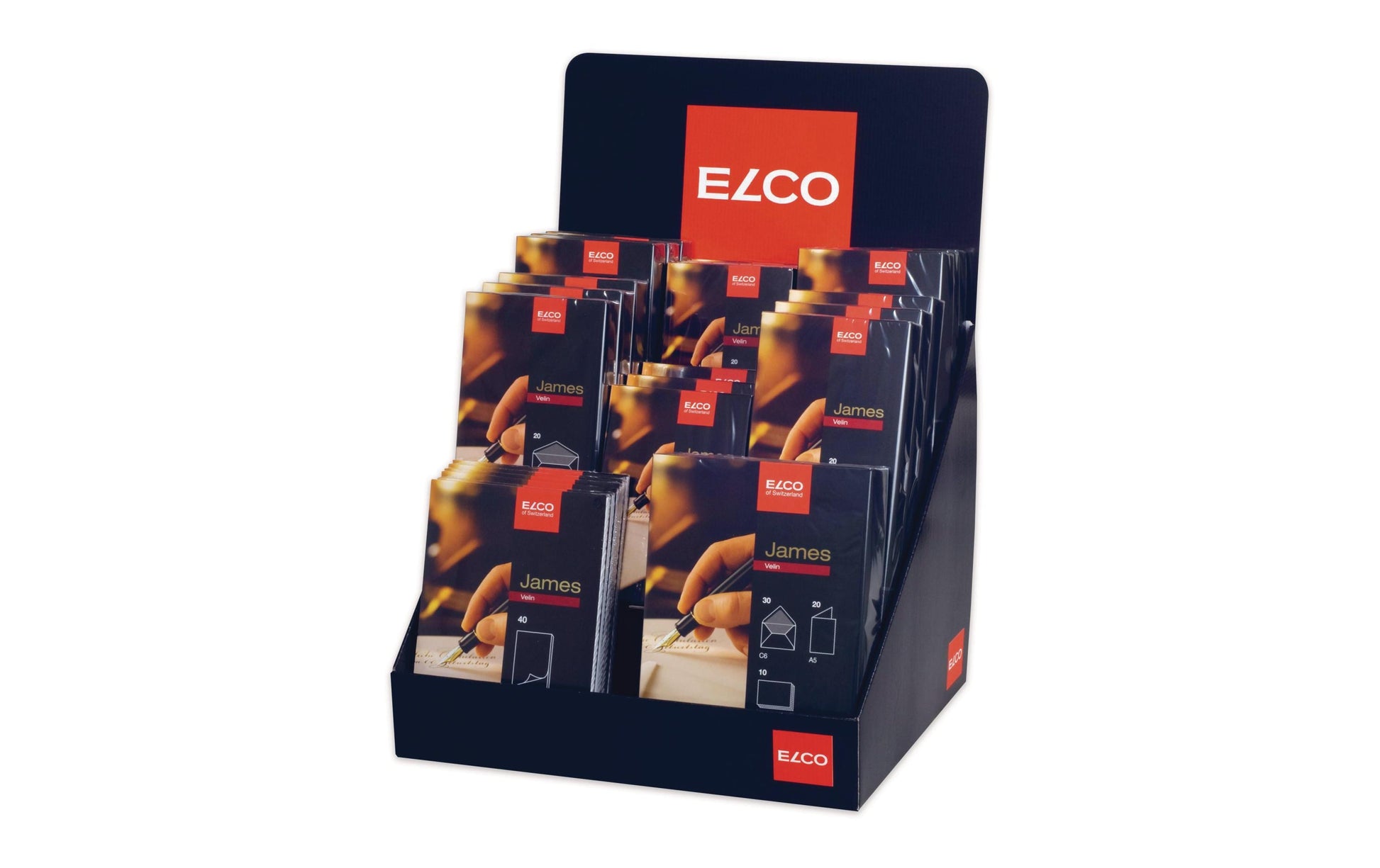 Elco Couvert C6/5 (220 × 110 mm), ohne Fenster, nassklebend, weiss, 100 g/m² – 20 Stk.