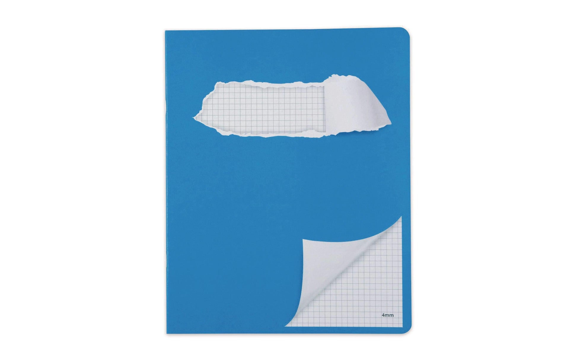 Elco Schulheft – 175 × 220 mm – kariert – 24 Blatt – abgerundete Ecken, aufgedrucktes Schild, blau, 10 Stück