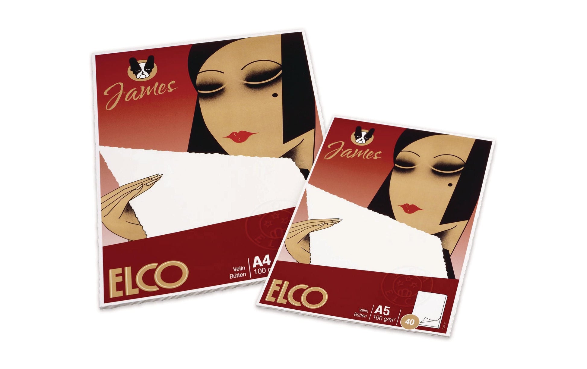 Elco Schreibblock A4, blanko, Leimbindung, 40 Blatt, 100 g/m² – weiss