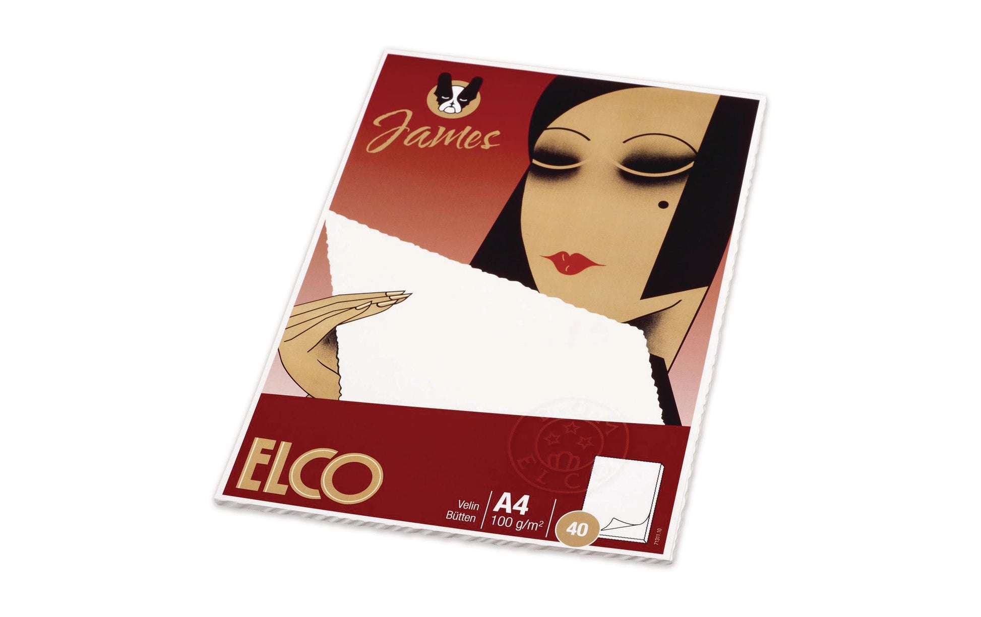 Elco Schreibblock A4, blanko, Leimbindung, 40 Blatt, 100 g/m² – weiss