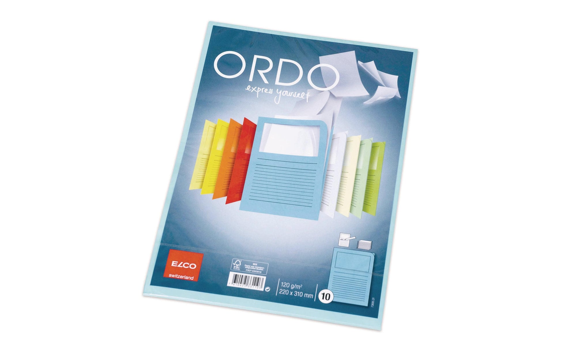 Elco Ordo Classico Sichtmappe A4 – Blau, Papier, 10er-Pack