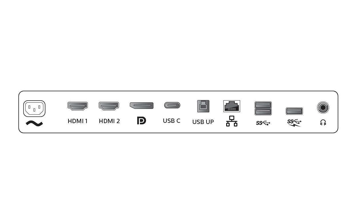 Philips 499P9H/00 – Monitor, 48,8", VA, 60 Hz, 450 cd/m², Webcam, USB-C, KVM, VESA 100 × 100, Schwarz