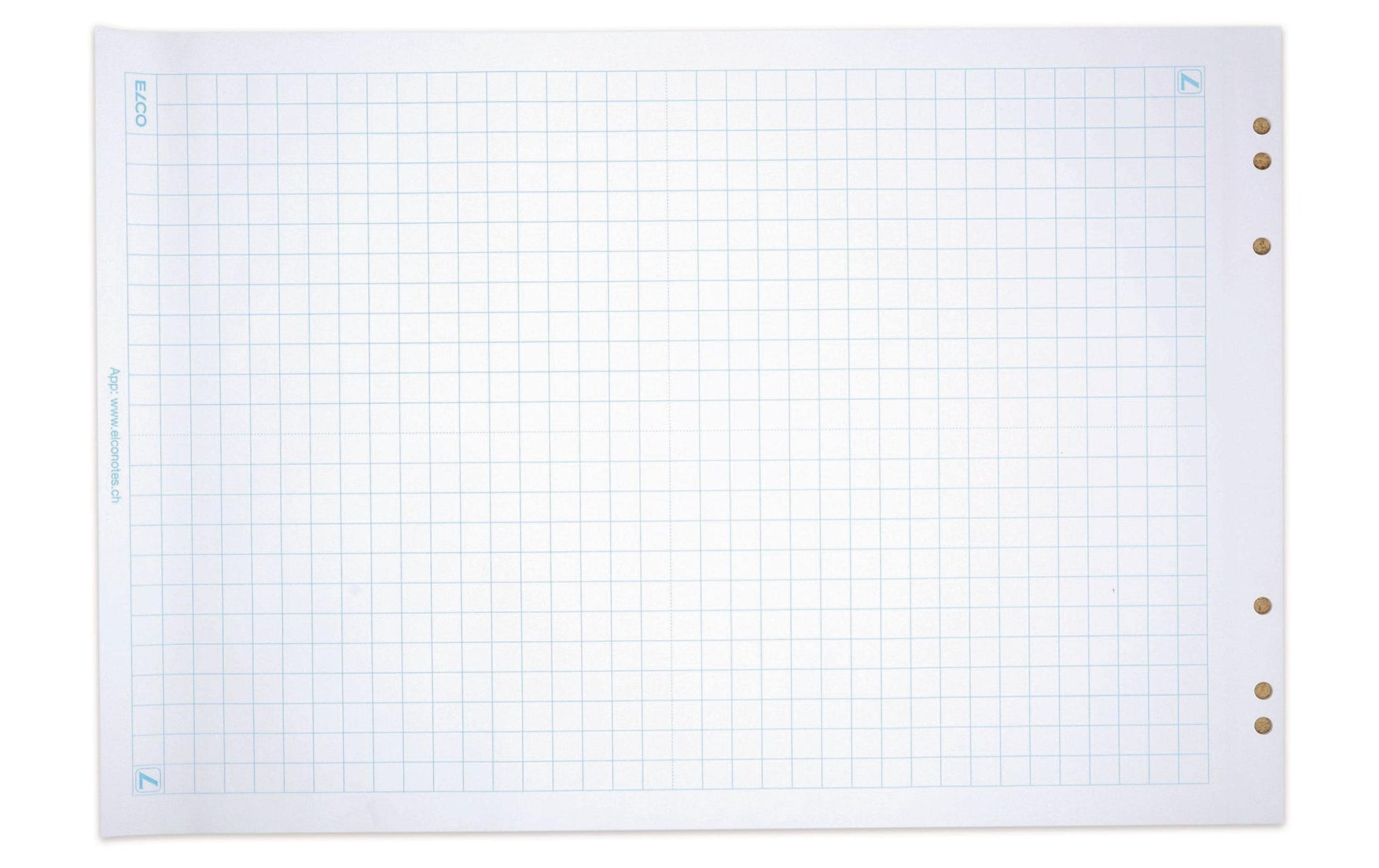 Elco Flipchart-Block 73539.19 – 67 × 99 cm, 20 Blatt/Block, 5 Blöcke, kariert, weiss, Papier, perforiert