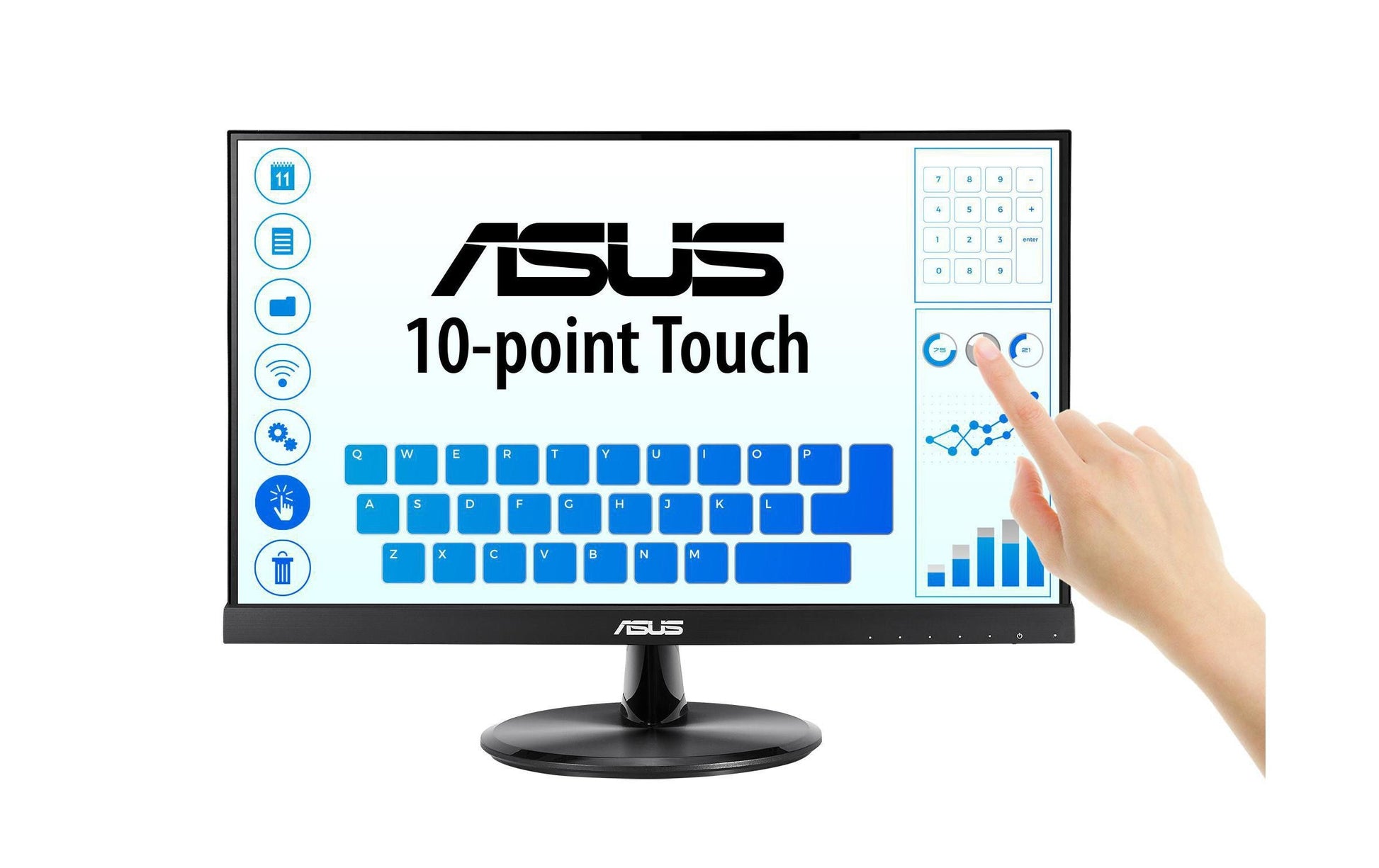 ASUS VT229H – Monitor, 21,5", 1920 × 1080 (Full HD), LED, Touch, Schwarz