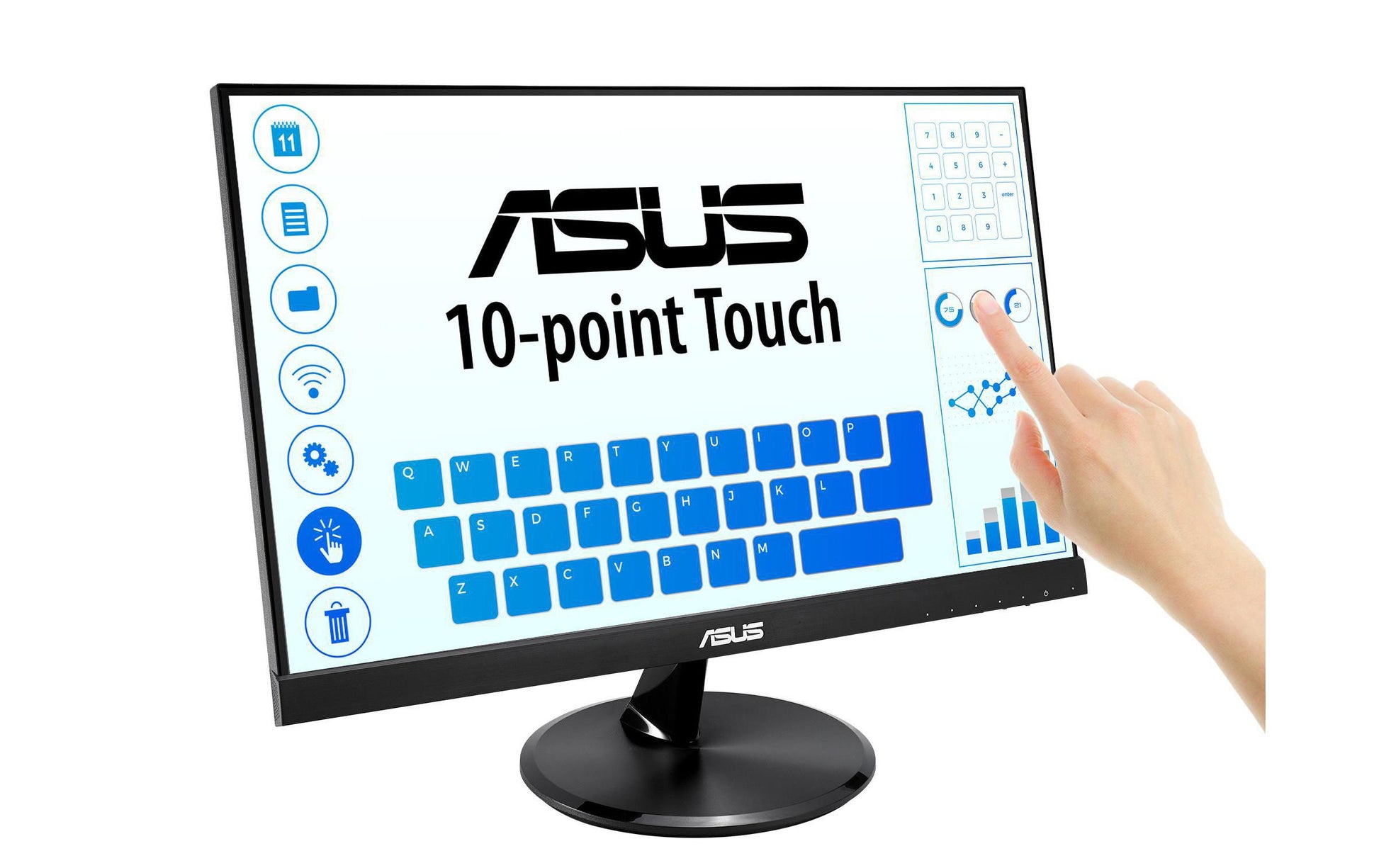 ASUS VT229H – Monitor, 21,5", 1920 × 1080 (Full HD), LED, Touch, Schwarz