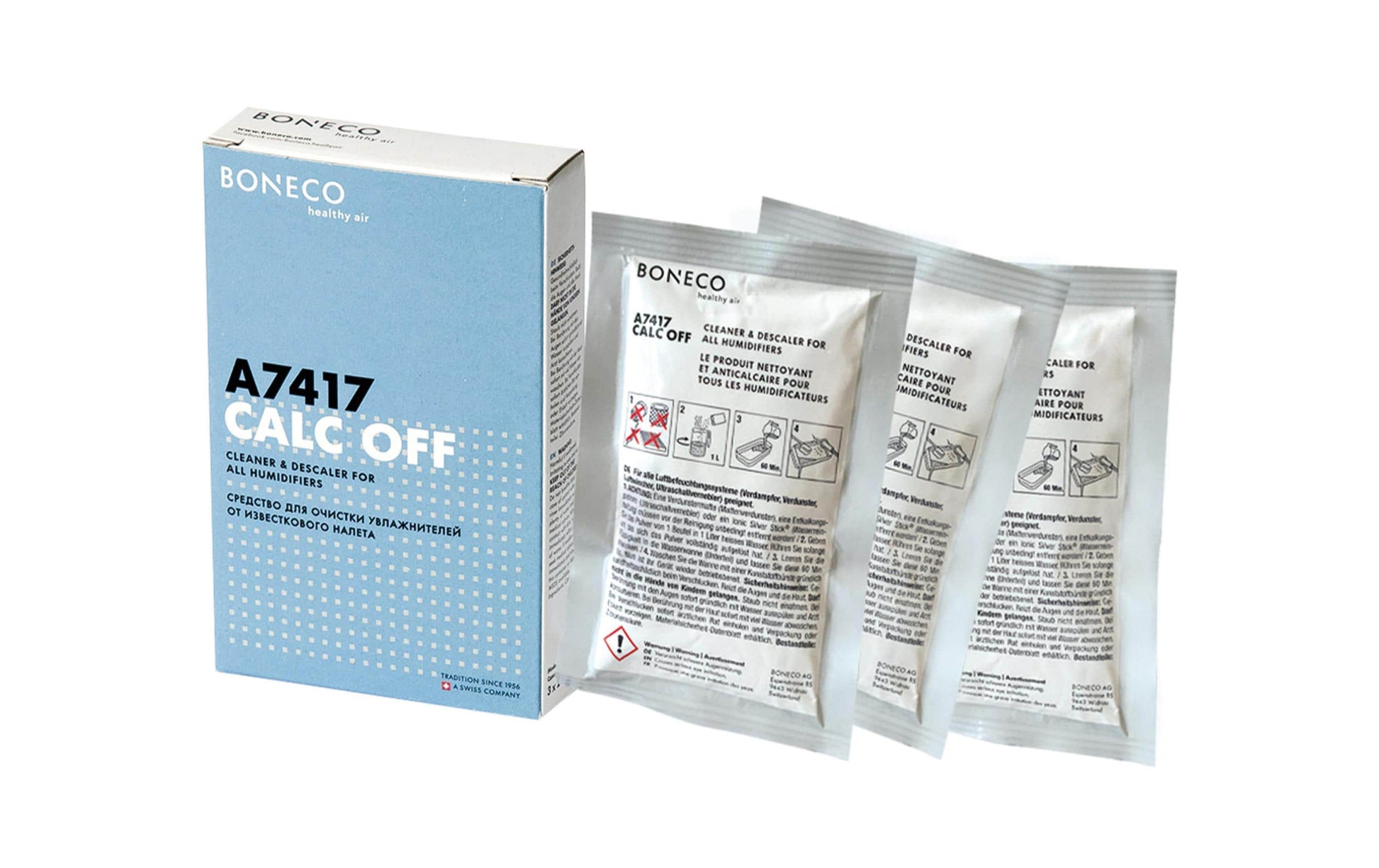 Boneco Calc Off A7417 Entkalker für Luftbefeuchter – Pulver – 3 Stk.
