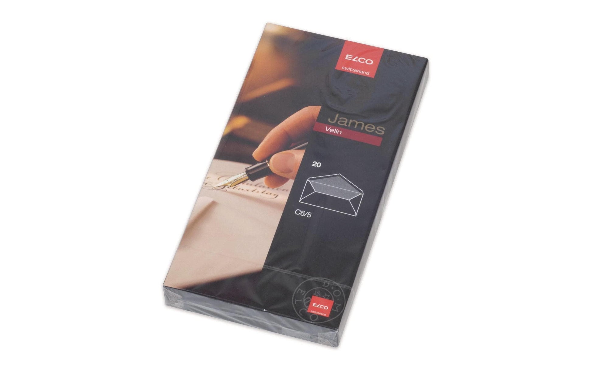 Elco Couvert C6/5 (220 × 110 mm), ohne Fenster, nassklebend, weiss, 100 g/m² – 20 Stk.