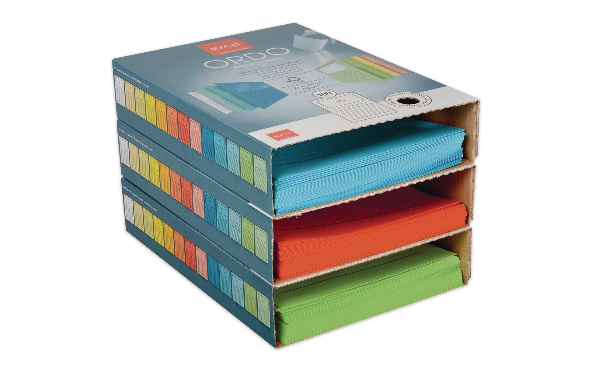 Elco Sichtmappe A4 – Orange, Papier, 100er-Pack