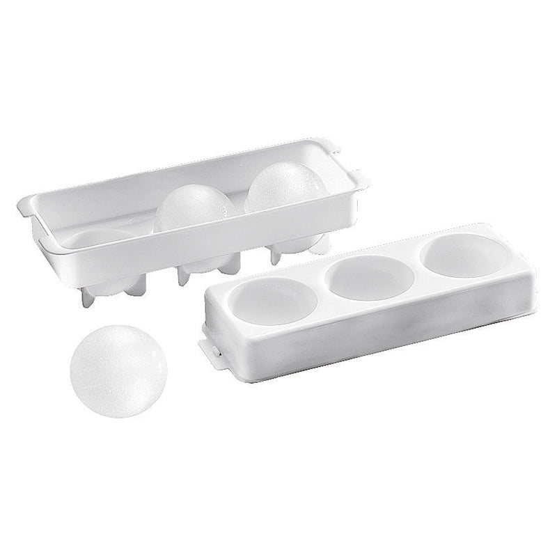 Paderno Eiswürfelform – 23,5 × 8,5 × 6,5 cm, Polypropylen (PP), Weiss, 1 Stk., mit Deckel, 3 Eiswürfel