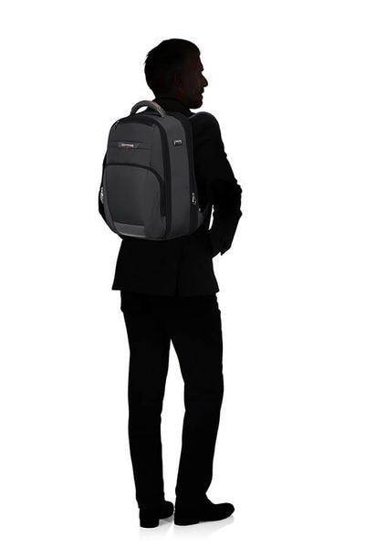 Samsonite Pro-DLX 5 Notebook-Rucksack – 21/26 l, RFID-Fach, Aufsteckfunktion, Nylon, Schwarz