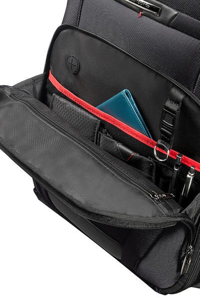 Samsonite Pro-DLX 5 Notebook-Rucksack – 21/26 l, RFID-Fach, Aufsteckfunktion, Nylon, Schwarz