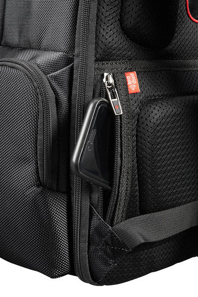 Samsonite Pro-DLX 5 Notebook-Rucksack – 21/26 l, RFID-Fach, Aufsteckfunktion, Nylon, Schwarz