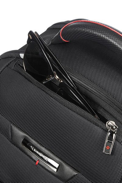 Samsonite Pro-DLX 5 Notebook-Rucksack – 21/26 l, RFID-Fach, Aufsteckfunktion, Nylon, Schwarz