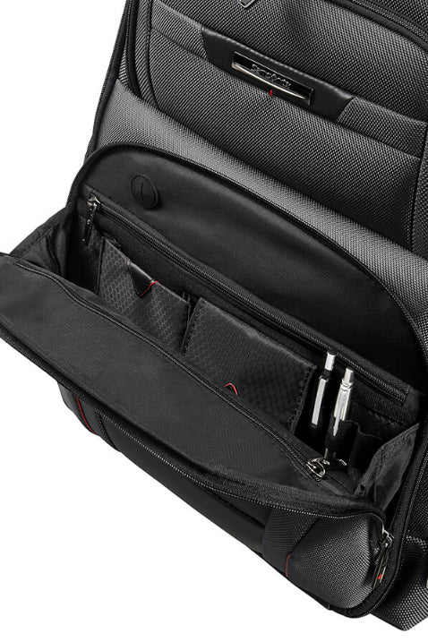 Samsonite Pro-DLX 5 3V Notebook-Rucksack – 29/34 l, RFID-Fach, Aufsteckfunktion, Nylon, Schwarz