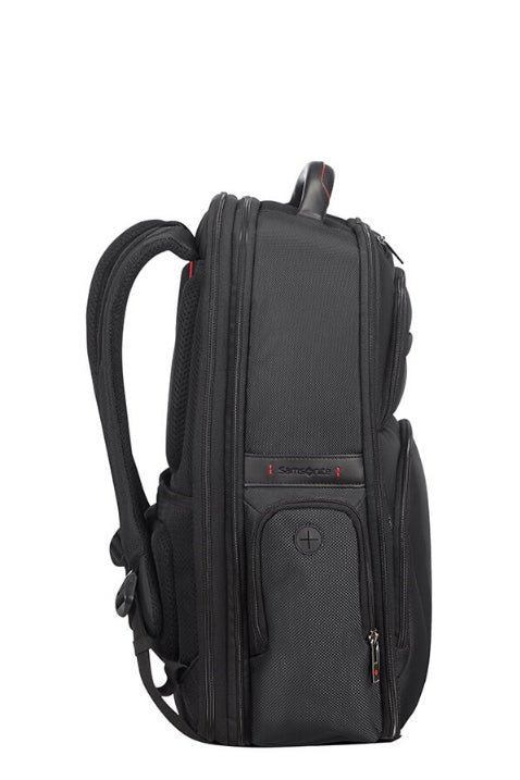 Samsonite Pro-DLX 5 3V Notebook-Rucksack – 29/34 l, RFID-Fach, Aufsteckfunktion, Nylon, Schwarz