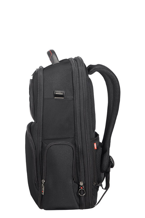 Samsonite Pro-DLX 5 3V Notebook-Rucksack – 29/34 l, RFID-Fach, Aufsteckfunktion, Nylon, Schwarz