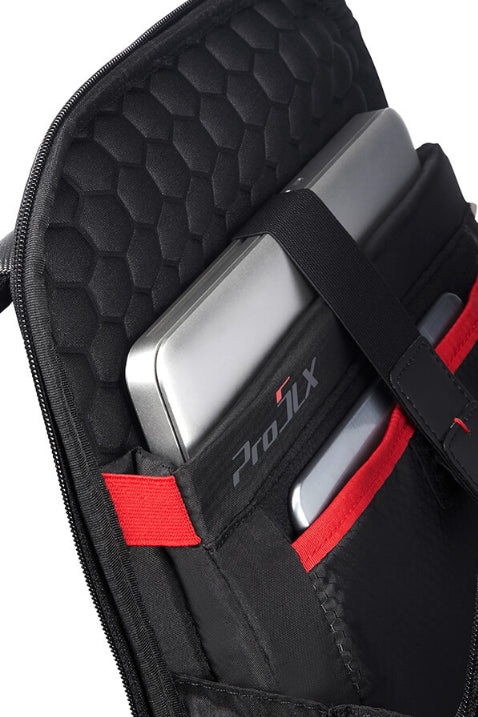 Samsonite Pro-DLX 5 3V Notebook-Rucksack – 29/34 l, RFID-Fach, Aufsteckfunktion, Nylon, Schwarz