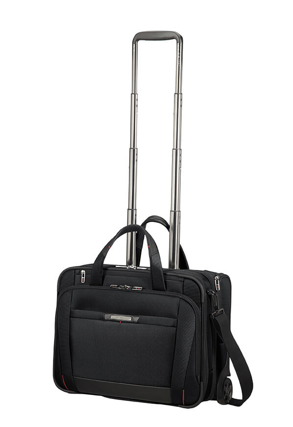 Samsonite Pro-DLX 5 Notebook-Trolley – 34,5 l, RFID-Fach, Aufsteckfunktion, Nylon, Schwarz