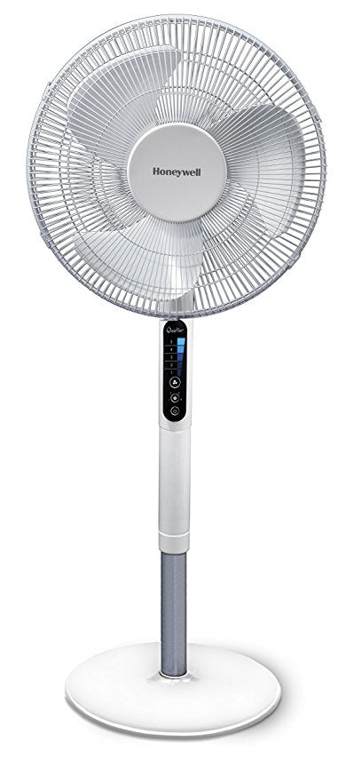 Honeywell QuietSet HSF-600WE4 Standventilator – 8 Stufen, Oszillation, mit Fernbedienung, Timer, höhenverstellbar
