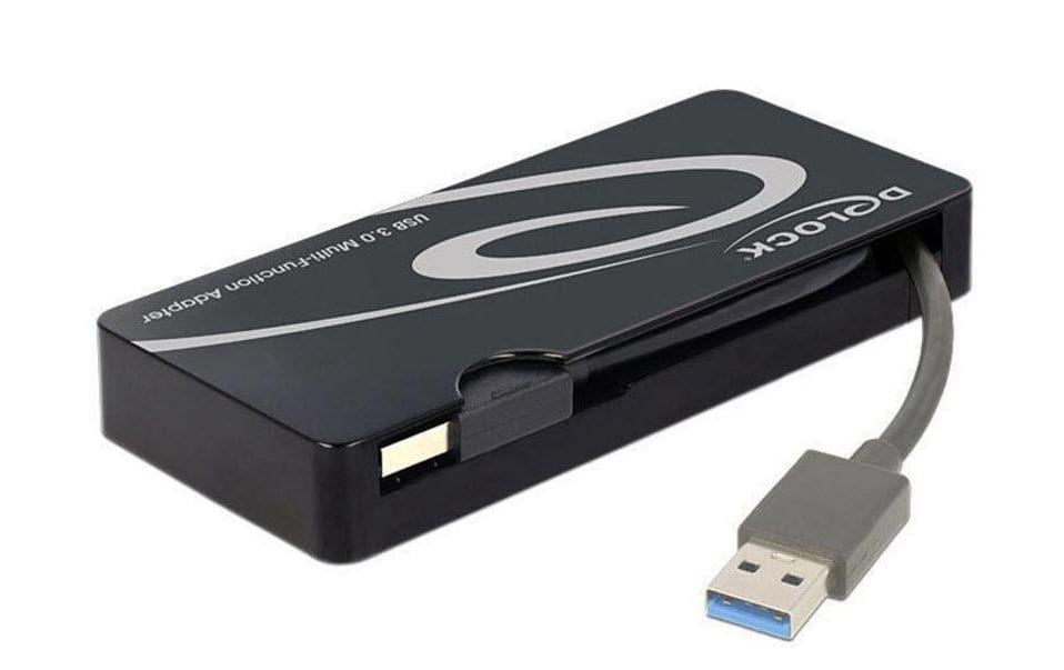 DeLOCK 62461 Dockingstation – USB-A, 1× HDMI, 1× VGA, GbE
